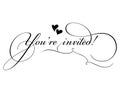 YouÃ¢â¬â¢re Invited! Vector Handmade Calligraphy with Twirl